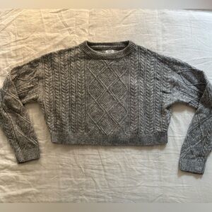 Cotton On Gray Cable Knit Women's Sweater